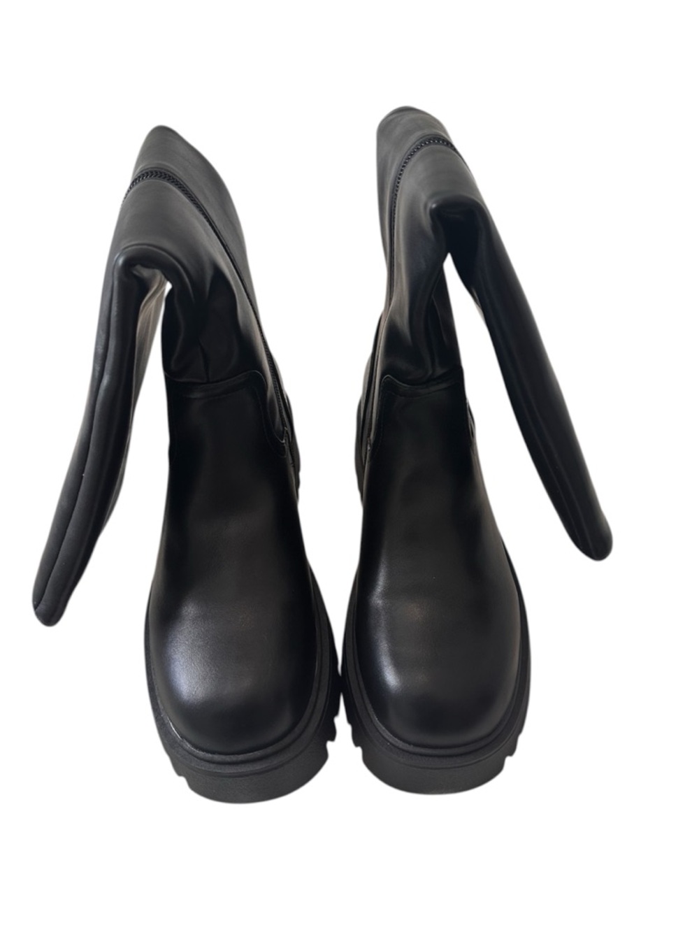 New DreamPairs Black Platform Knee-High Women’s Boots grunge bikercore goth sz 8 - Picture 5 of 10